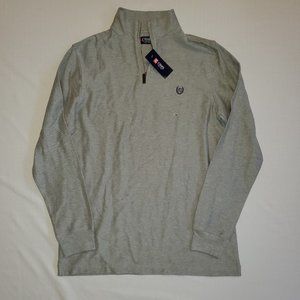 Chaps Quarter Zip Gray Casual Long Sleeve Sweatshirt Men's Size Medium NWT